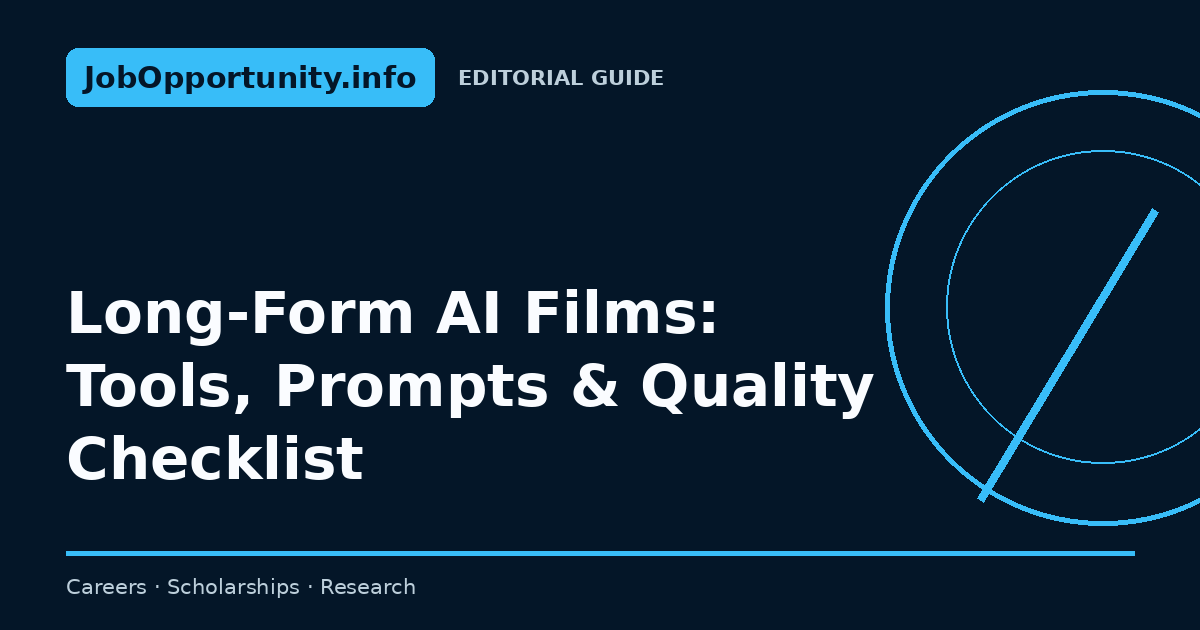 Long-Form AI Films: Tools, Prompts & Quality Checklist