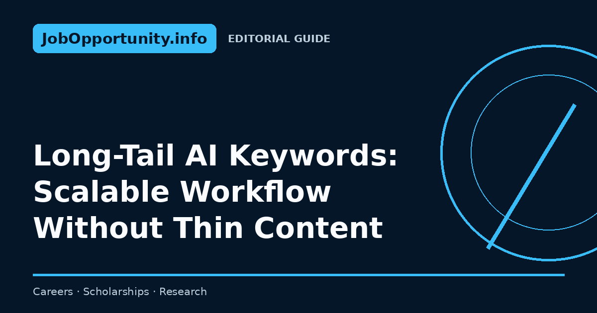 Long-Tail AI Keywords: Scalable Workflow Without Thin Content