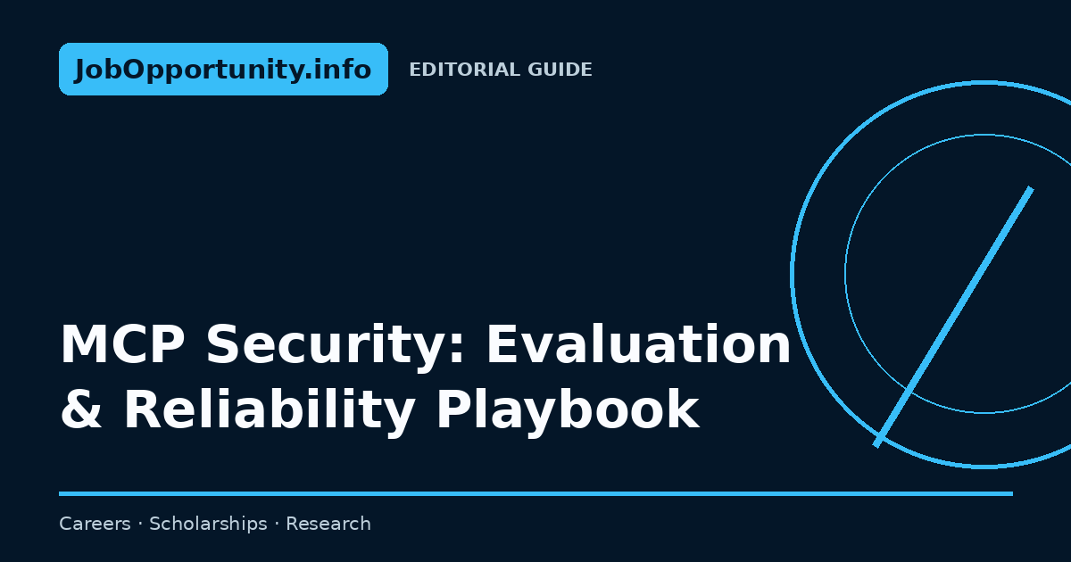 MCP Security: Evaluation & Reliability Playbook