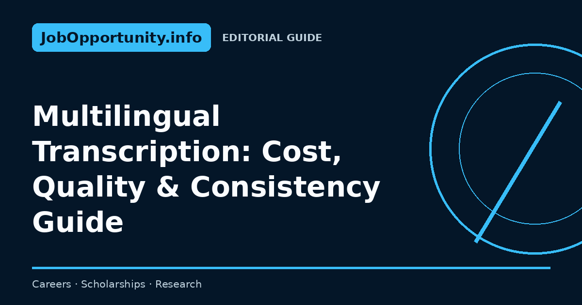 Multilingual Transcription: Cost, Quality & Consistency Guide