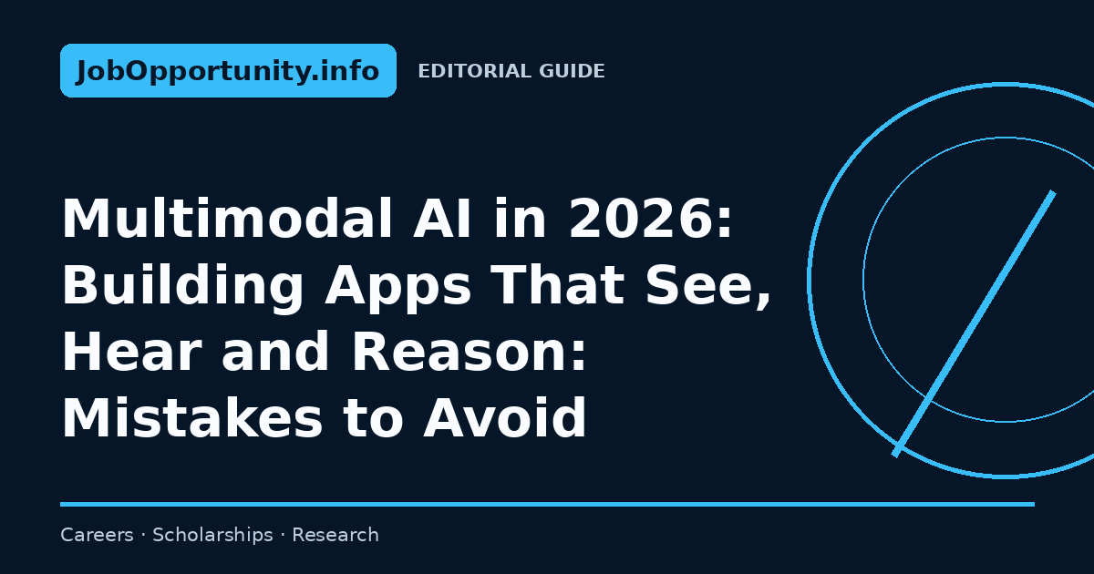 Multimodal AI in 2026: Building Apps That See, Hear and Reason: Mistakes to Avoid