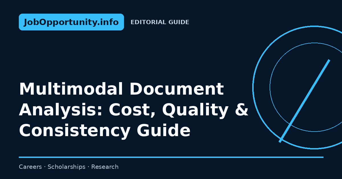 Multimodal Document Analysis: Cost, Quality & Consistency Guide