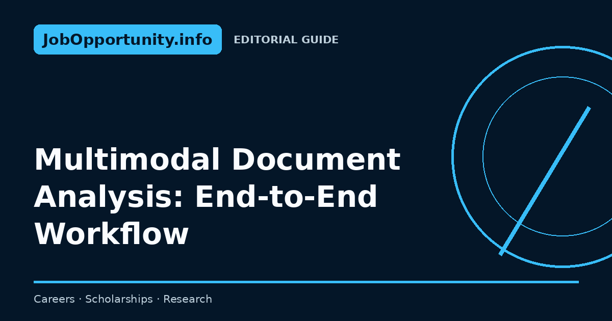 Multimodal Document Analysis: End-to-End Workflow