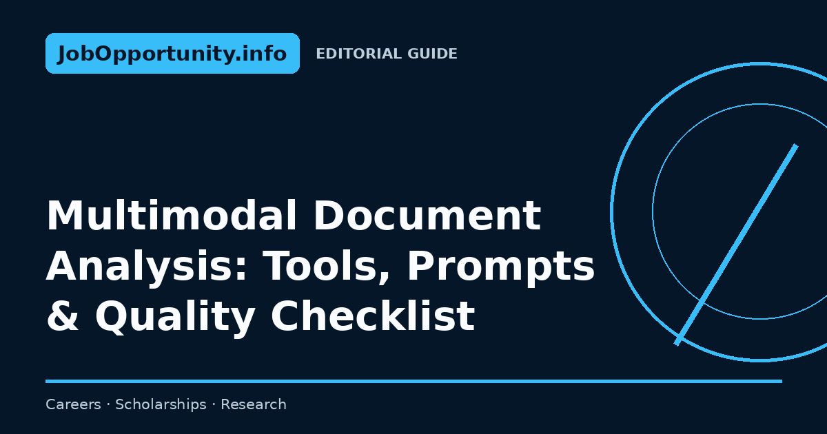 Multimodal Document Analysis: Tools, Prompts & Quality Checklist