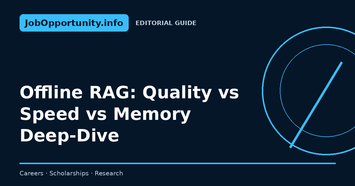 Offline RAG: Quality vs Speed vs Memory Deep-Dive