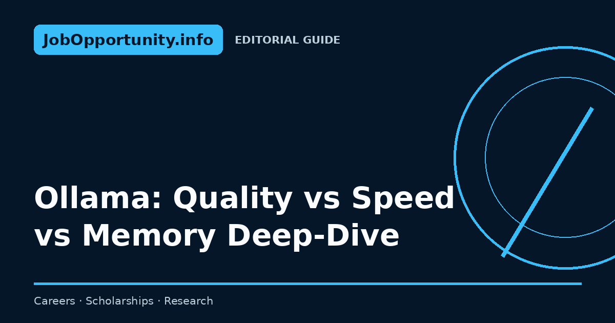 Ollama: Quality vs Speed vs Memory Deep-Dive