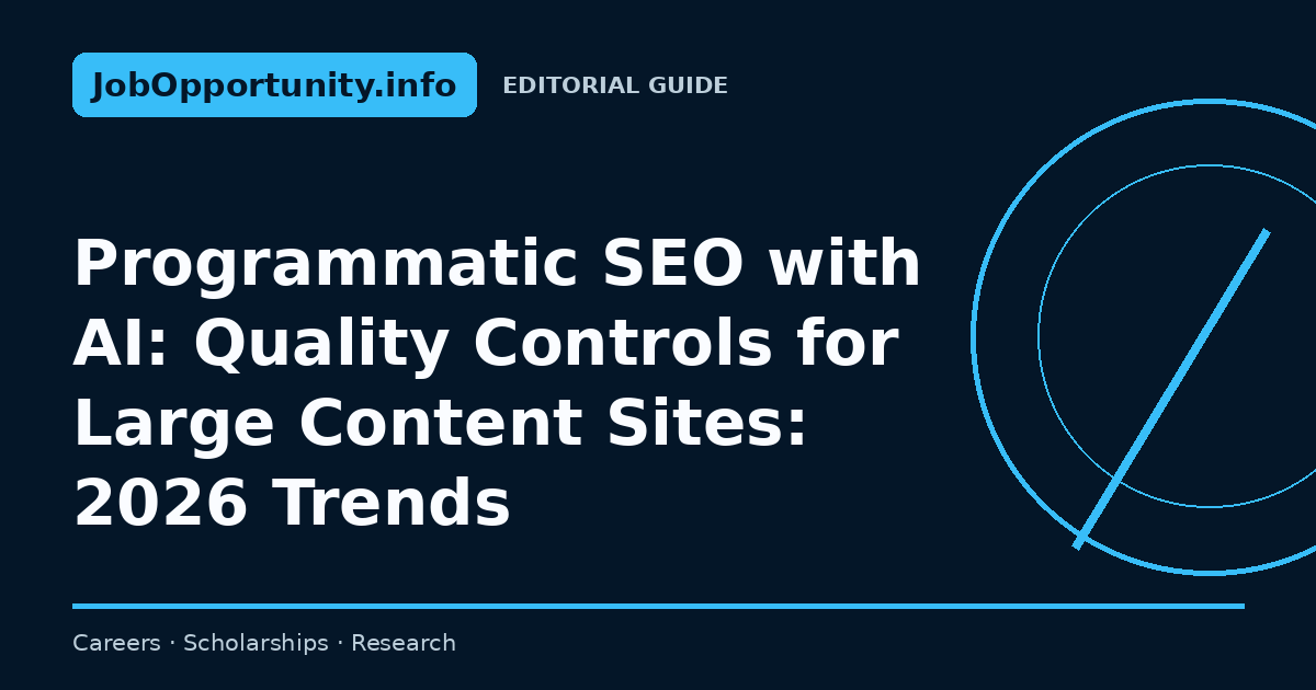 Programmatic SEO with AI: Quality Controls for Large Content Sites: 2026 Trends