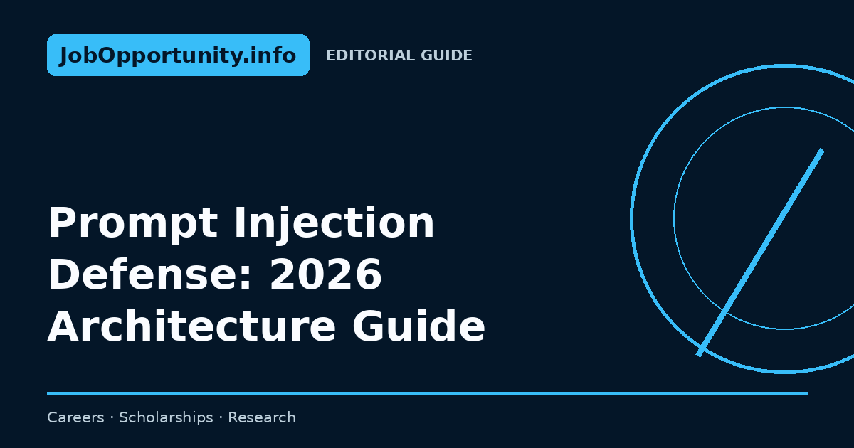 Prompt Injection Defense: 2026 Architecture Guide