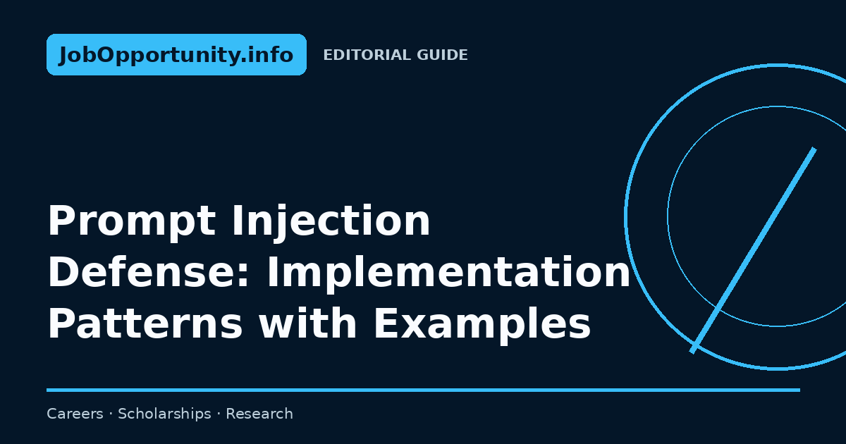 Prompt Injection Defense: Implementation Patterns with Examples