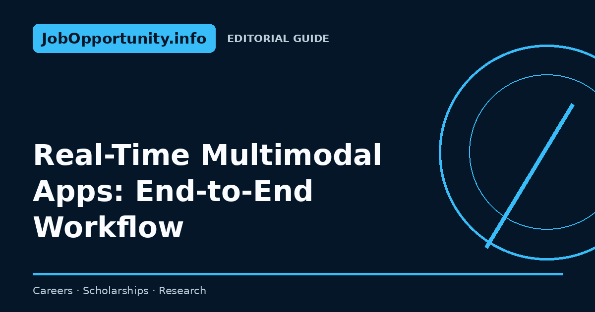 Real-Time Multimodal Apps: End-to-End Workflow
