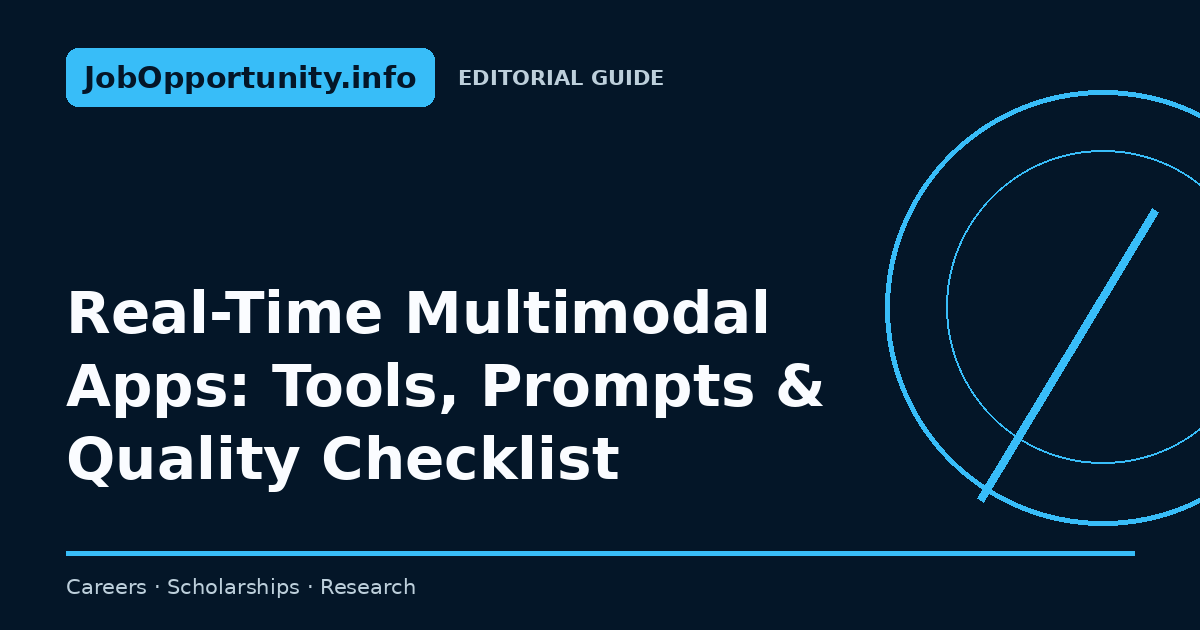 Real-Time Multimodal Apps: Tools, Prompts & Quality Checklist