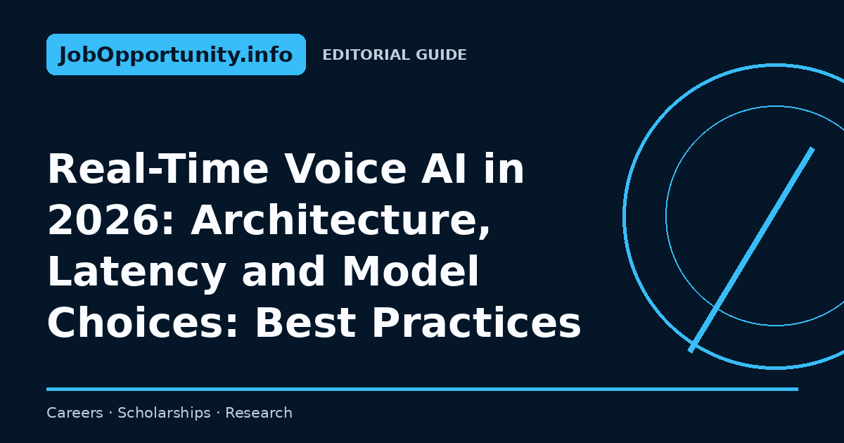 Real-Time Voice AI in 2026: Architecture, Latency and Model Choices: Best Practices