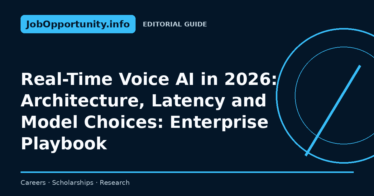 Real-Time Voice AI in 2026: Architecture, Latency and Model Choices: Enterprise Playbook