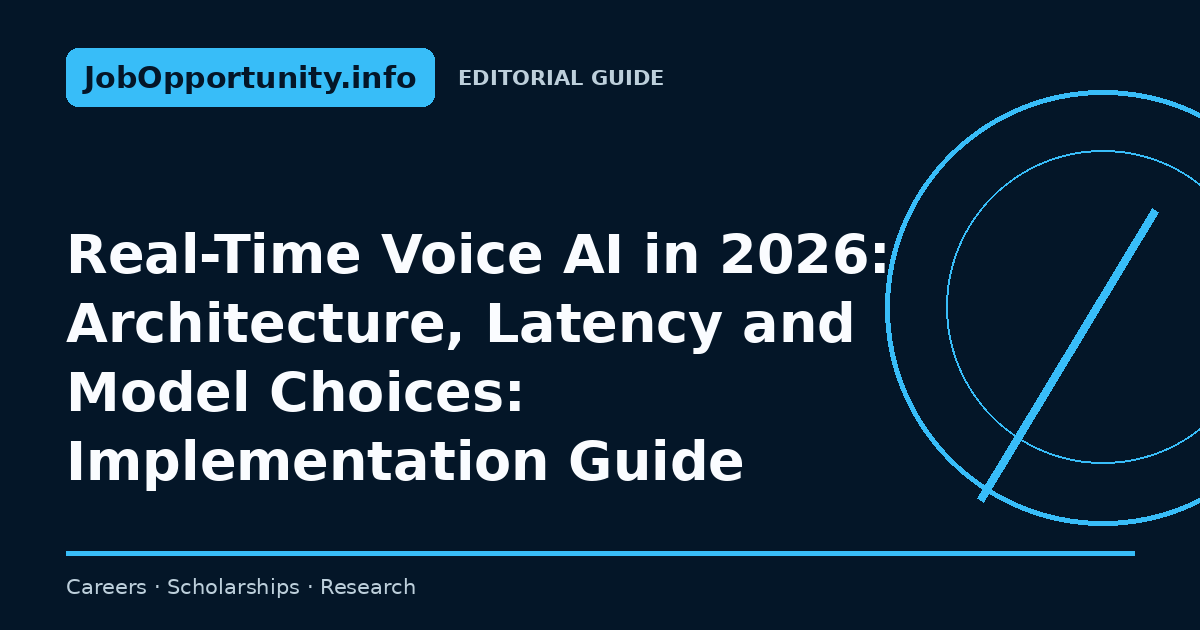 Real-Time Voice AI in 2026: Architecture, Latency and Model Choices: Implementation Guide