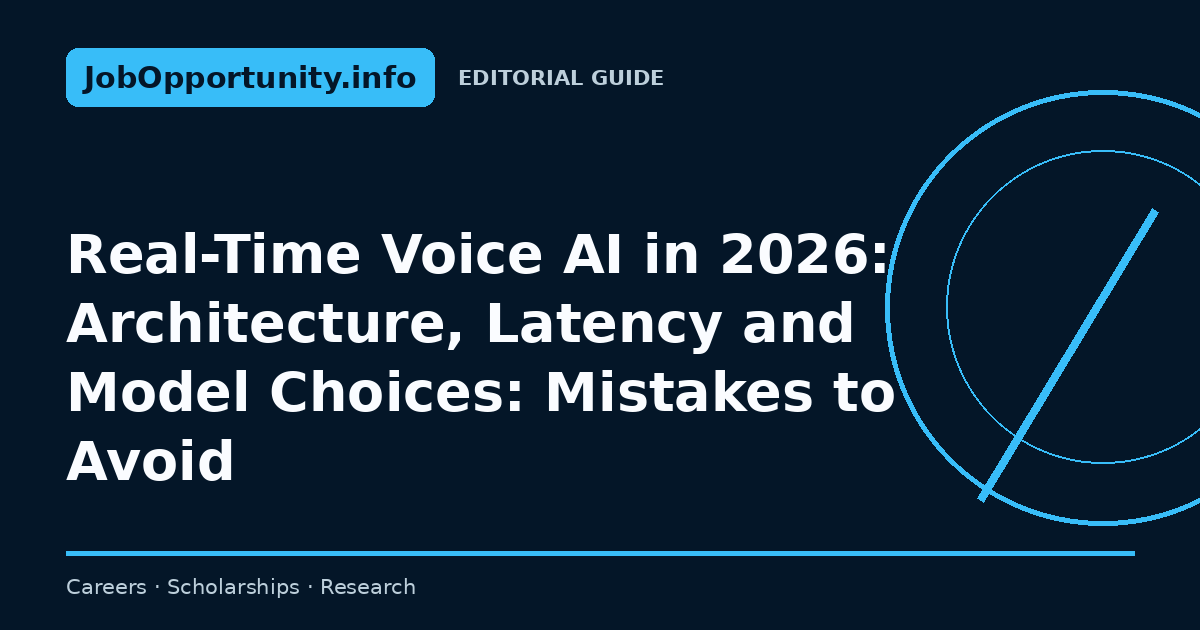 Real-Time Voice AI in 2026: Architecture, Latency and Model Choices: Mistakes to Avoid