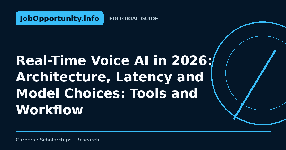 Real-Time Voice AI in 2026: Architecture, Latency and Model Choices: Tools and Workflow