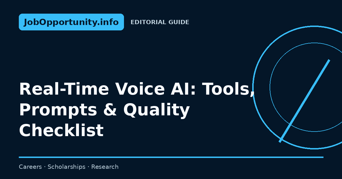 Real-Time Voice AI: Tools, Prompts & Quality Checklist