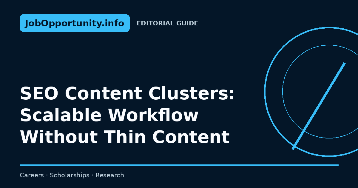 SEO Content Clusters: Scalable Workflow Without Thin Content