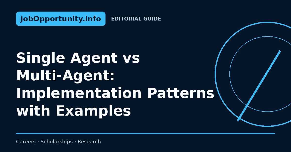 Single Agent vs Multi-Agent: Implementation Patterns with Examples