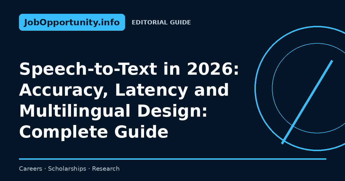 Speech-to-Text in 2026: Accuracy, Latency and Multilingual Design: Complete Guide