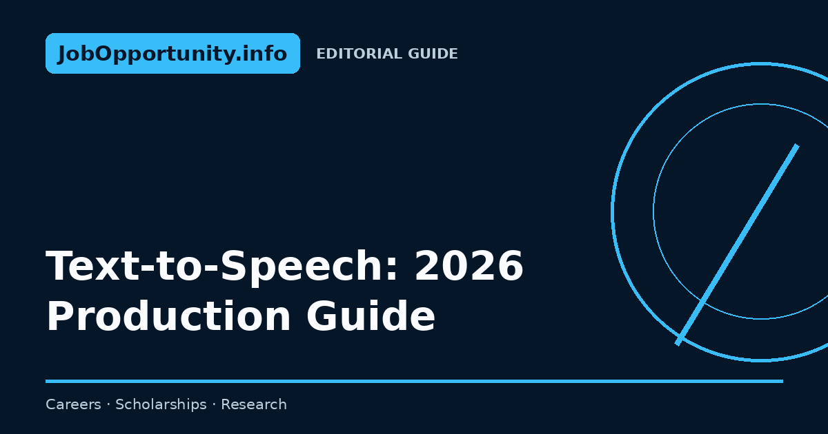 Text-to-Speech: 2026 Production Guide