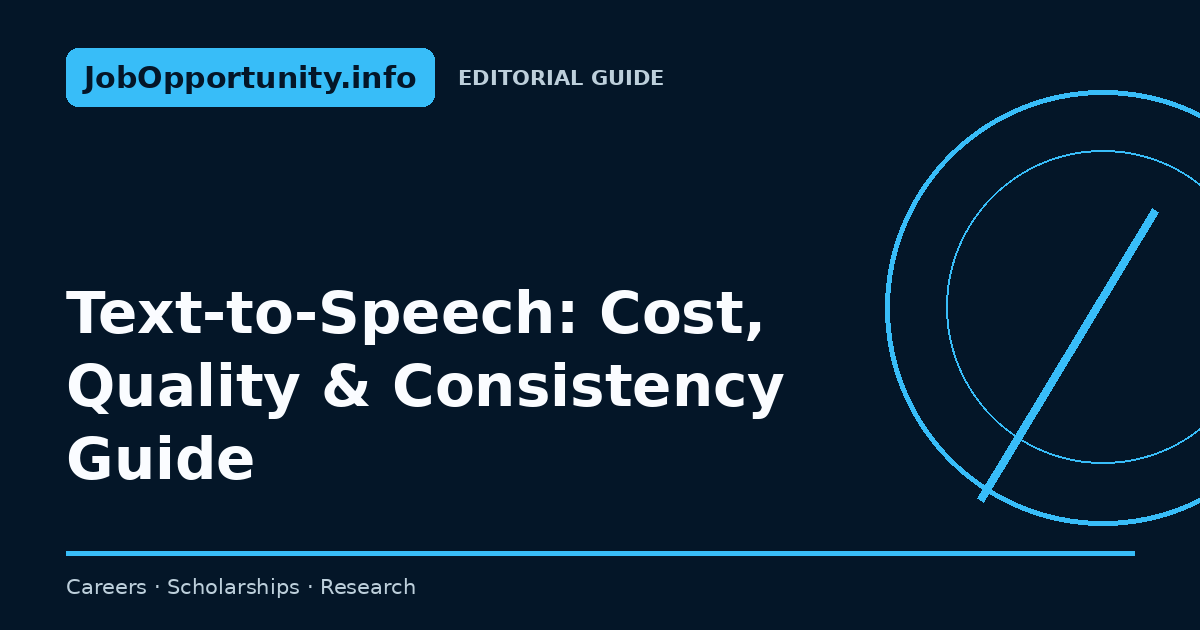Text-to-Speech: Cost, Quality & Consistency Guide
