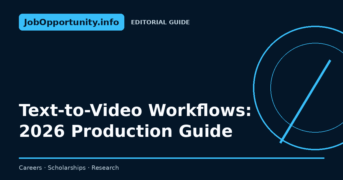 Text-to-Video Workflows: 2026 Production Guide