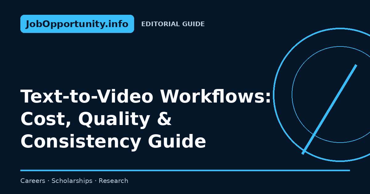 Text-to-Video Workflows: Cost, Quality & Consistency Guide
