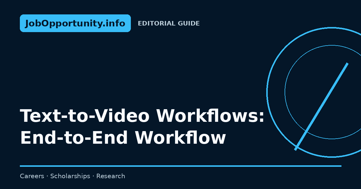 Text-to-Video Workflows: End-to-End Workflow