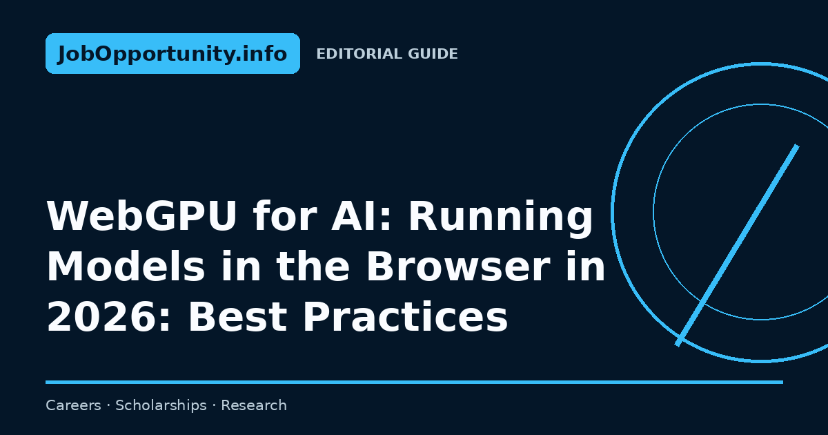 WebGPU for AI: Running Models in the Browser in 2026: Best Practices