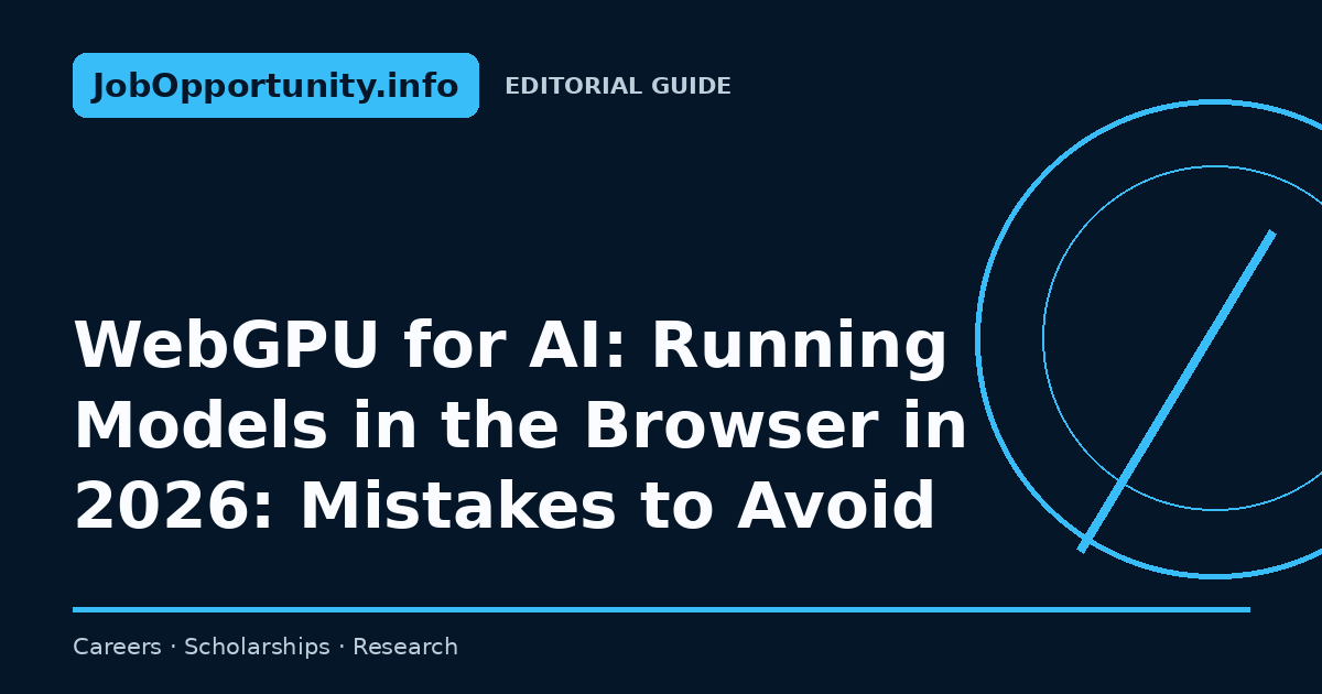 WebGPU for AI: Running Models in the Browser in 2026: Mistakes to Avoid