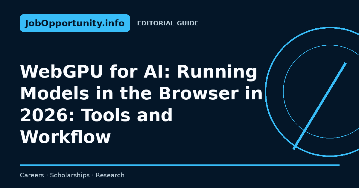 WebGPU for AI: Running Models in the Browser in 2026: Tools and Workflow